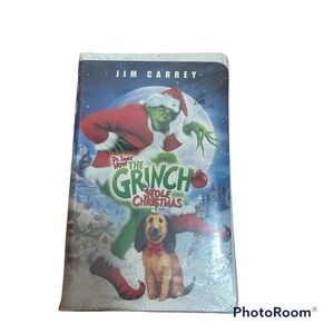 The Grinch Who Stole Christmas VHS New Sealed Vintage Jim Carrey Clamshell Movie